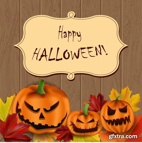 Collection of halloween pumpkin Thanksgiving autumn festival vector image 25 EPS