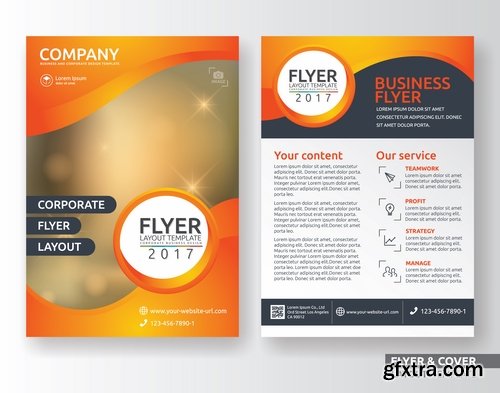 Collection of book cover template log example flyer banner vector image 4-25 EPS