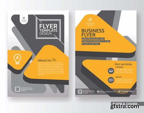 Collection of book cover template log example flyer banner vector image 4-25 EPS