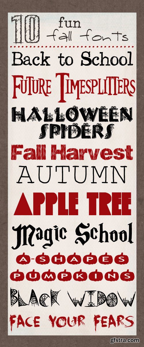 10 FUN FALL FONTS