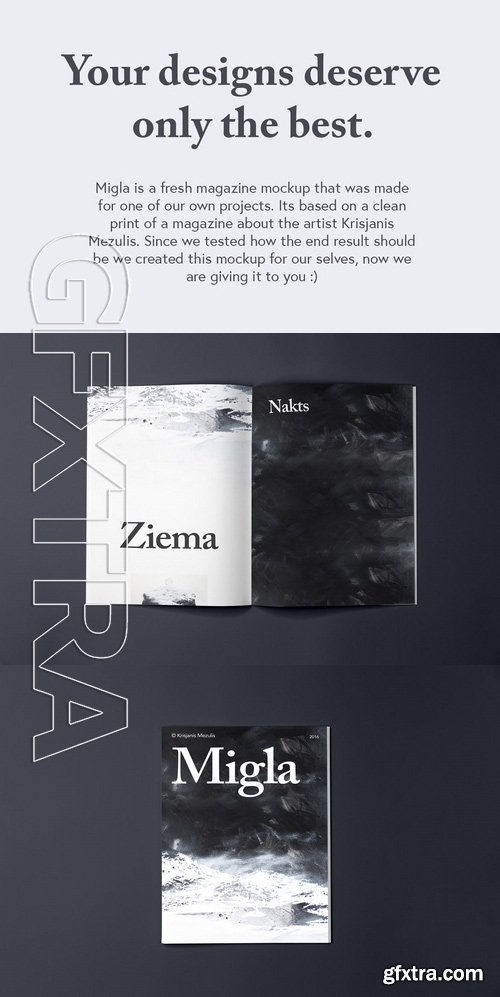 Migla Realistic Magazine Print Mockup