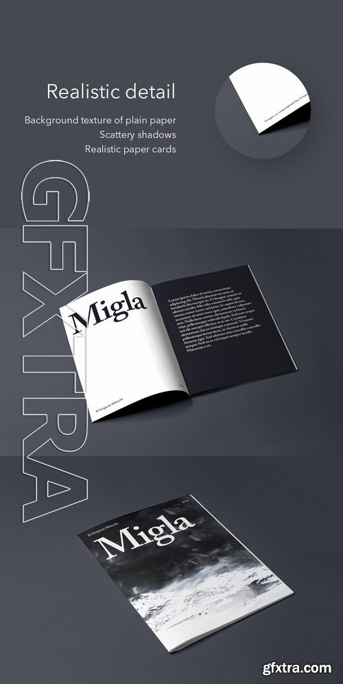 Migla Realistic Magazine Print Mockup