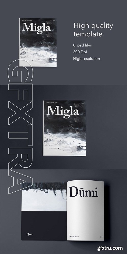 Migla Realistic Magazine Print Mockup