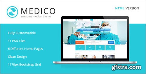 ThemeForest - Medico v1.1 - Medical & Health HTML5 Template - 5590495