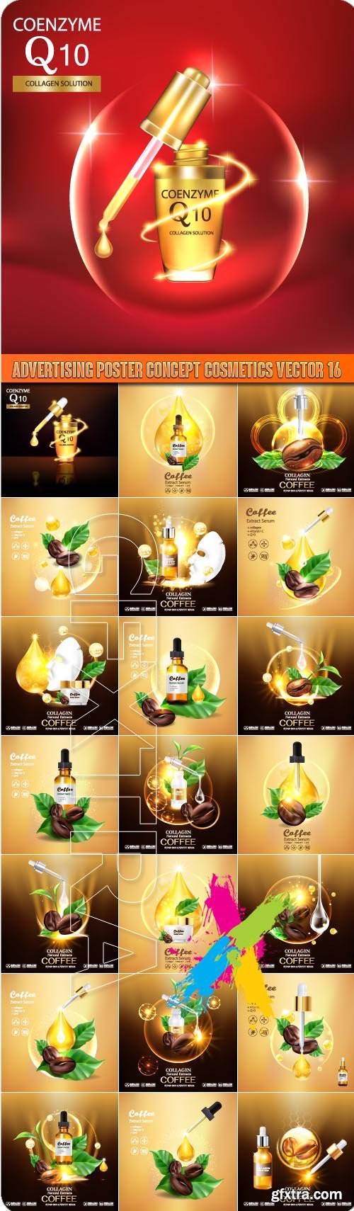 Advertising Poster Concept Cosmetics vector 16