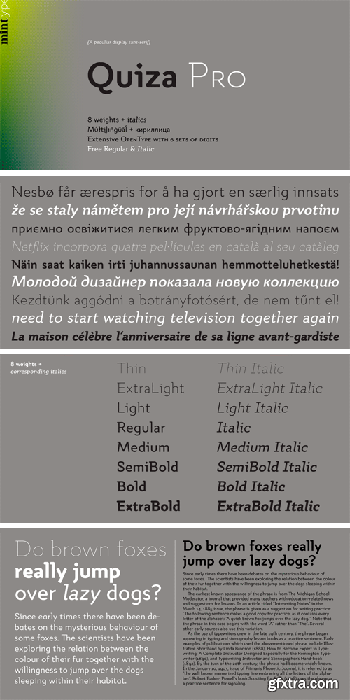 Quiza Pro Font Family