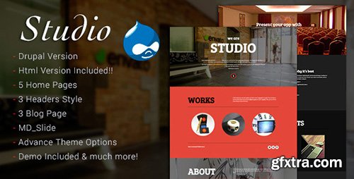 ThemeForest - Studio v1.0 - Multipurpose Technology Drupal Theme - 11314083