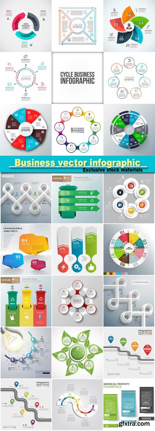 Business abstract vector infographic