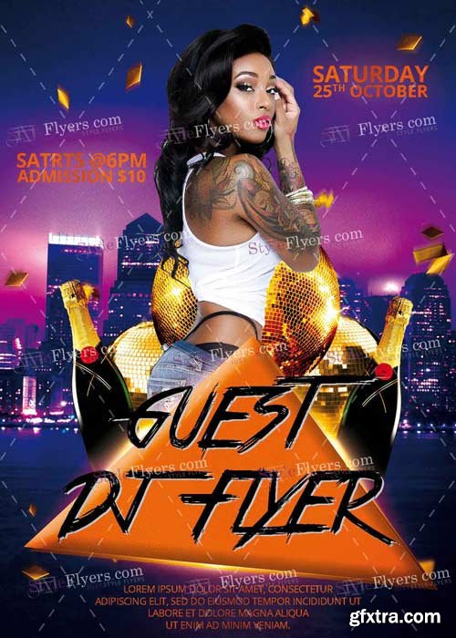 Guest Dj Party V4 PSD Flyer Template