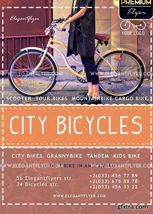 City Bicycles V1 Premium PSD Template + Facebook cover