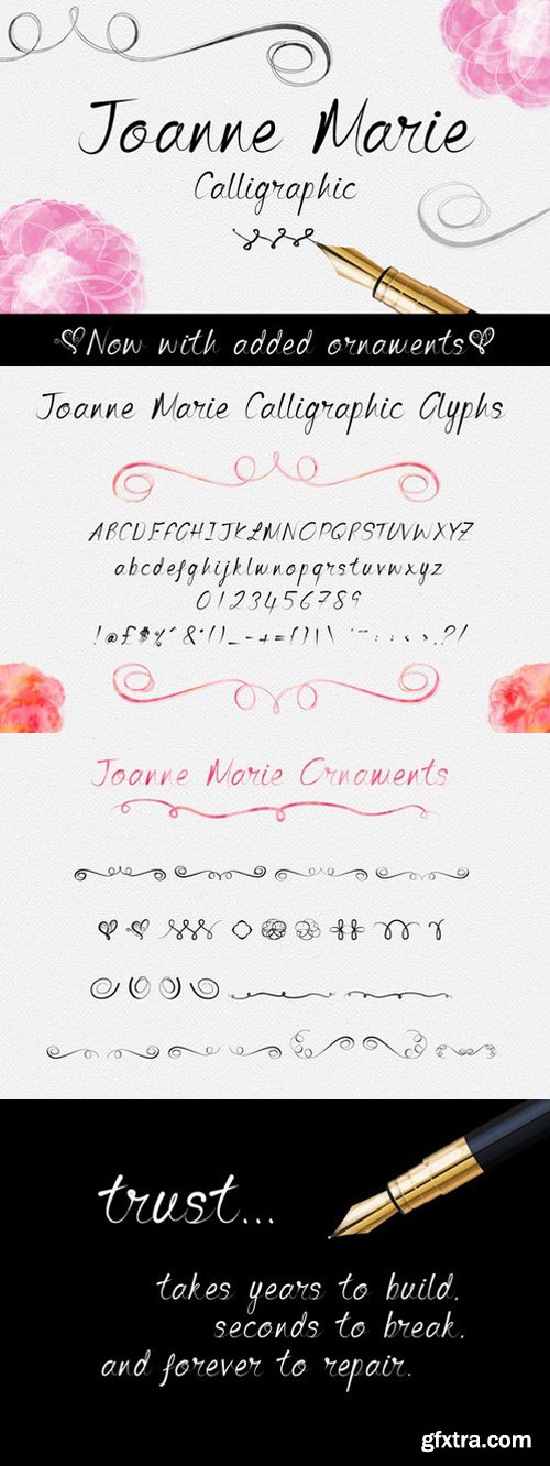 CM - Joanne Marie Calligraphic Font 162714