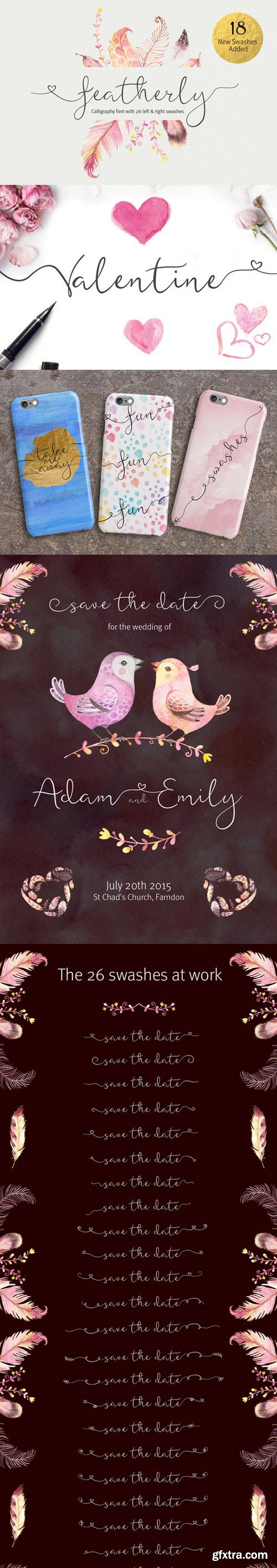 CM - featherly font wedding font 287170 Updated!