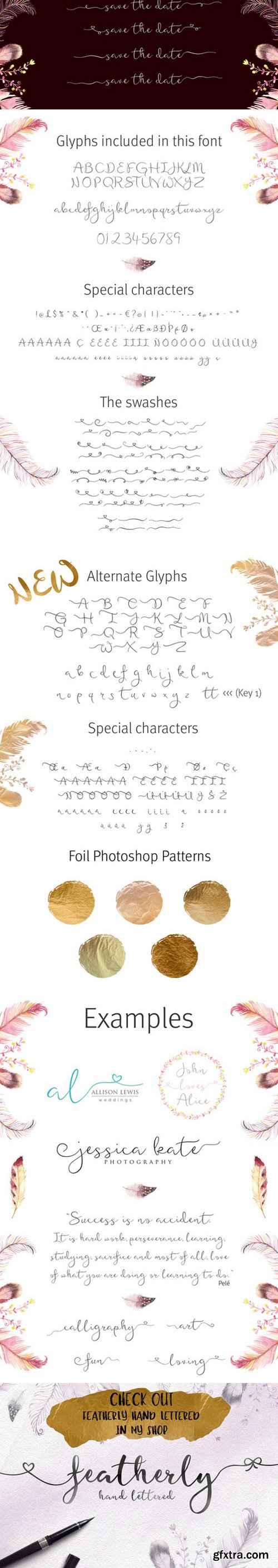 CM - featherly font wedding font 287170 Updated!