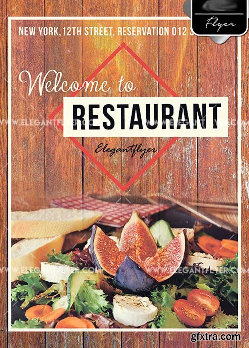 Food Restaurant V7 PSD Template + Facebook cover