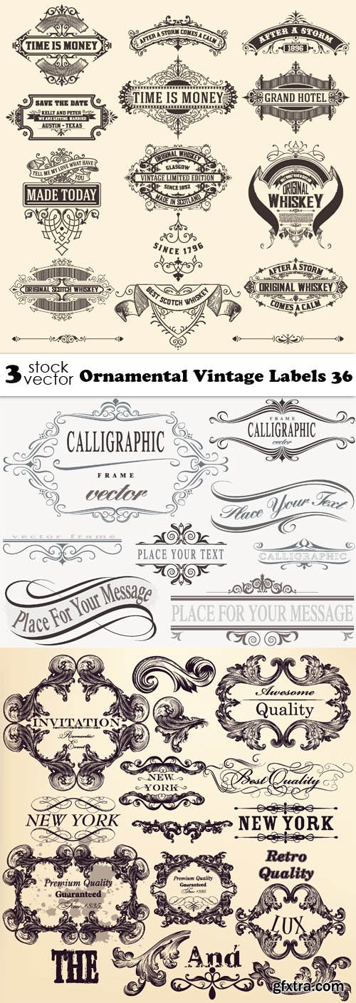 Vectors - Ornamental Vintage Labels 36