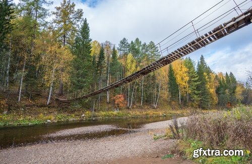 Collection of support rope suspension bridge crossing of the valley the canyon 25 HQ Jpeg