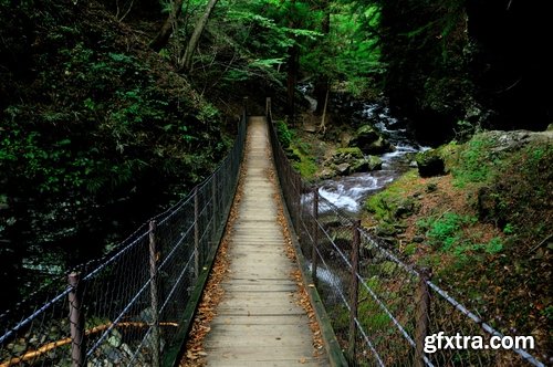 Collection of support rope suspension bridge crossing of the valley the canyon 25 HQ Jpeg