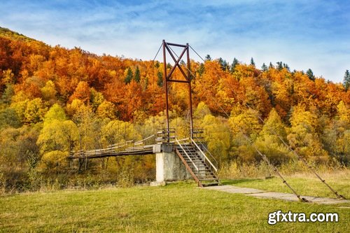 Collection of support rope suspension bridge crossing of the valley the canyon 25 HQ Jpeg