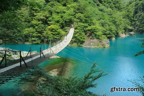 Collection of support rope suspension bridge crossing of the valley the canyon 25 HQ Jpeg