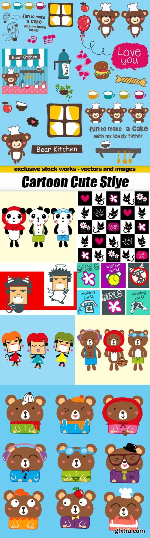 Cartoon Cute Stlye - 8xEPS