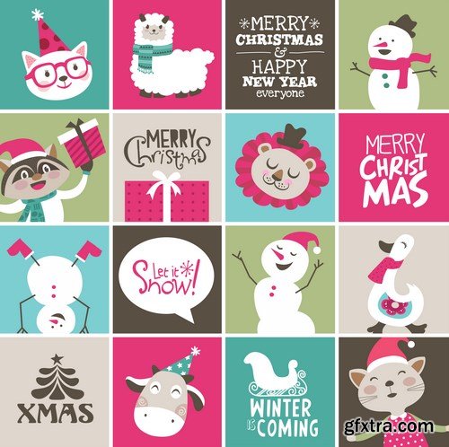 New Year 2017 & Christmas Design 2 - 25xEPS