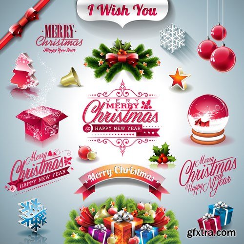 New Year 2017 & Christmas Design 2 - 25xEPS