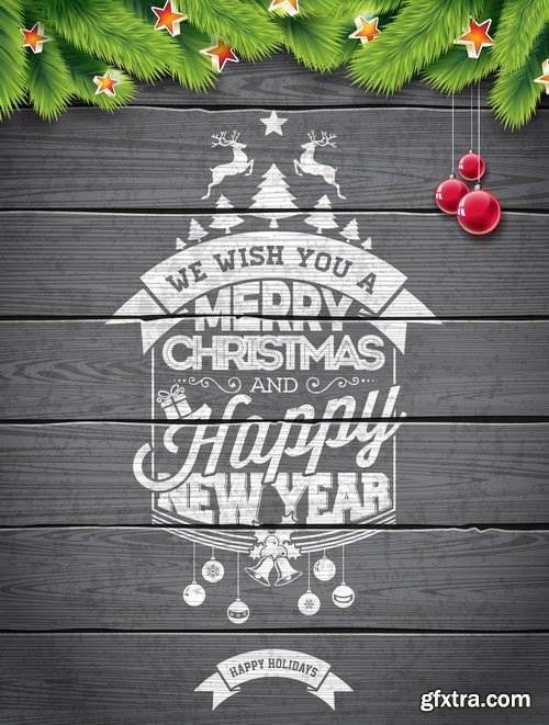 New Year 2017 & Christmas Design 2 - 25xEPS