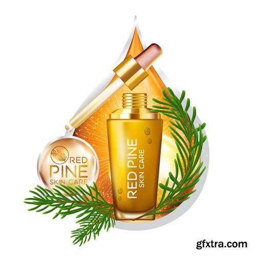 Argan oil serum, cosmetics concept template