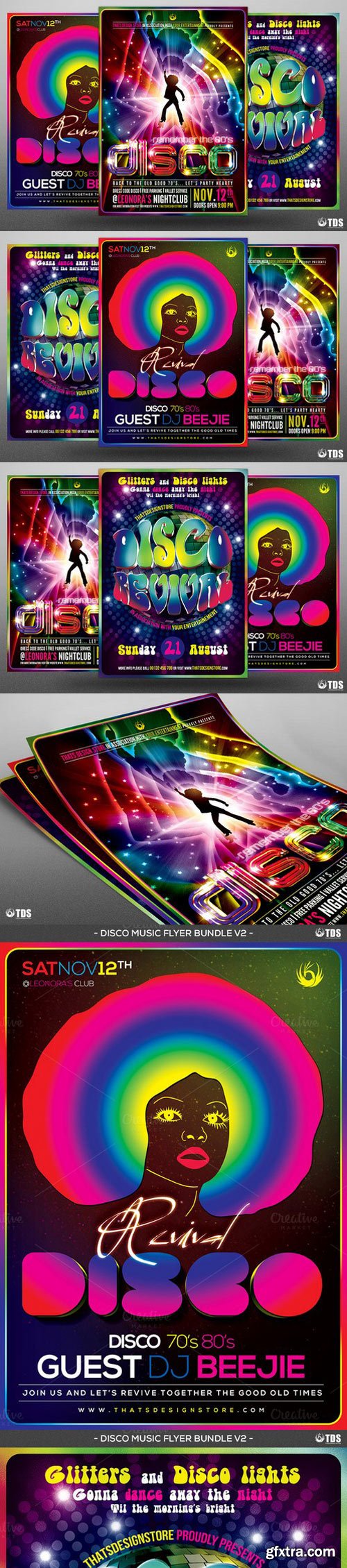 CM - Disco Music Flyer Bundle V2 957559