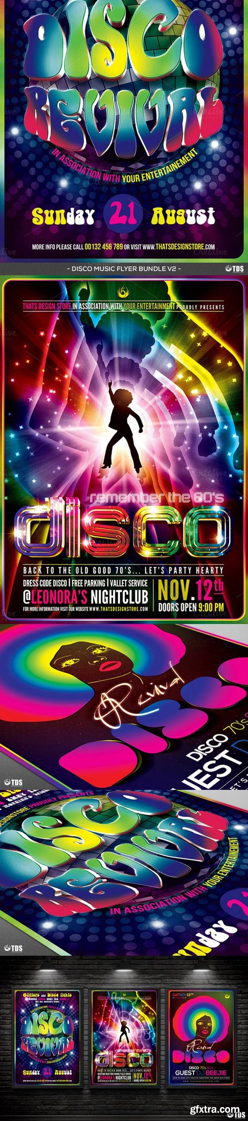 CM - Disco Music Flyer Bundle V2 957559