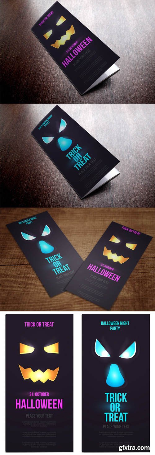 Halloween Flat Designed Vertical Banners