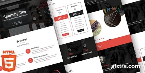 ThemeForest - Sponshy v2.0 - HTML5 / CSS3 Resume Template - 9448888