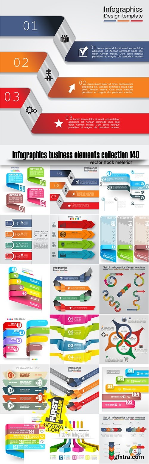 Infographics business elements collection 140