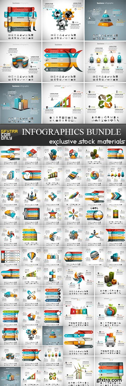 Infographics Bundle, 8 x EPS