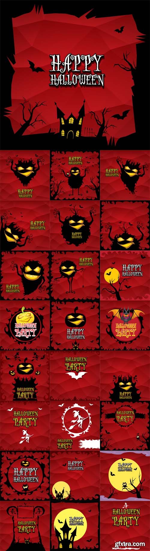 Vector Set - Halloween Dark Backgrounds