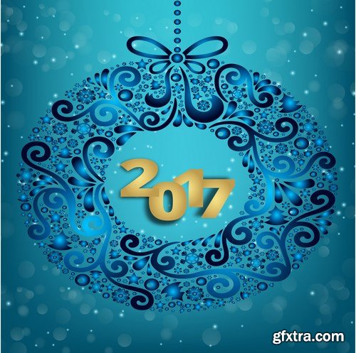 Happy New Year 2017 - 15xEPS