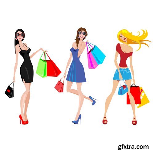 Female Fashion and Shopping - 15xEPS