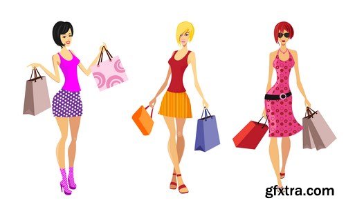 Female Fashion and Shopping - 15xEPS
