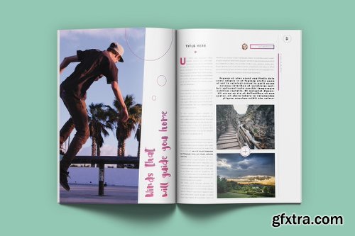 CreativeMarket Magenta Magazine 974462