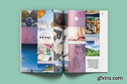 CreativeMarket Magenta Magazine 974462