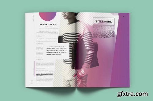 CreativeMarket Magenta Magazine 974462