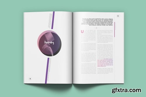 CreativeMarket Magenta Magazine 974462