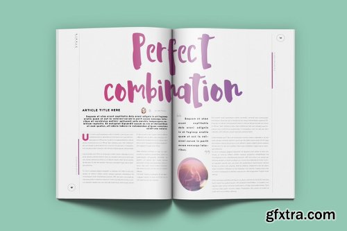 CreativeMarket Magenta Magazine 974462