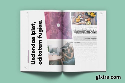 CreativeMarket Magenta Magazine 974462