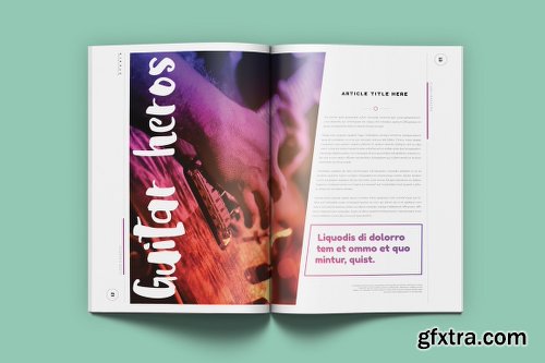 CreativeMarket Magenta Magazine 974462