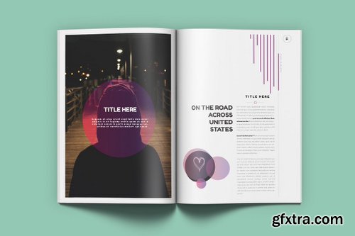 CreativeMarket Magenta Magazine 974462