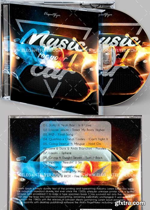 Music for Your Car V1 Premium CD Cover PSD Template