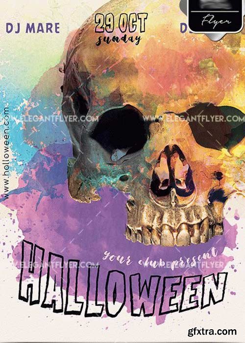 Halloween V22 PSD Template + Facebook cover