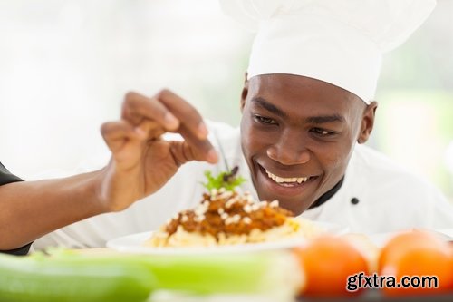 Collection man chef prepares food meals dishes delicacy 25 HQ Jpeg