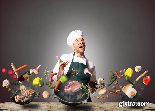 Collection man chef prepares food meals dishes delicacy 25 HQ Jpeg